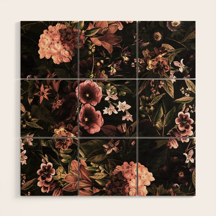 Autumn Winter Flowers VIII Wood Wall Art Gallery Image 1
