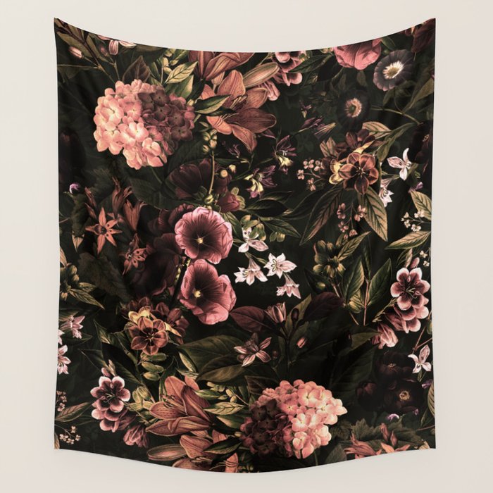 Autumn Winter Flowers VIII Wall Tapestry Gallery Image 4