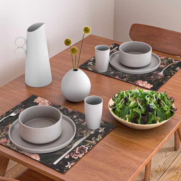 Autumn Winter Flowers VIII Placemat Gallery Image 2