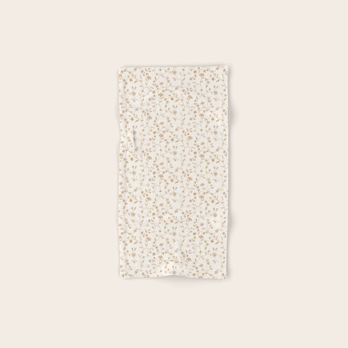 Tiny Chintz Floral - Ivory Pink Bath Towel Gallery Image 1