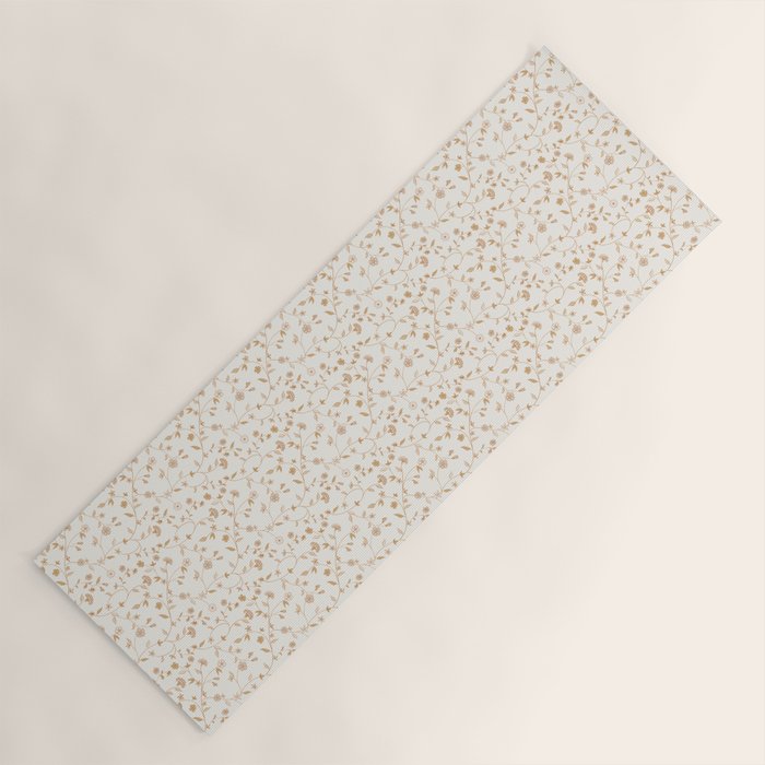 Tiny Chintz Floral - Ivory Pink Yoga Mat Gallery Image 1