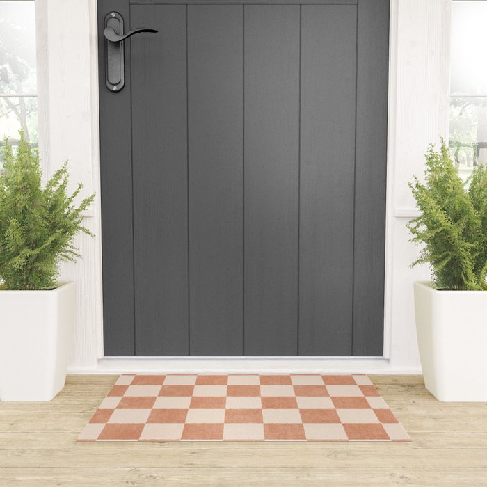 CHECKER - 001 - Nougat Welcome Mat Gallery Image 3