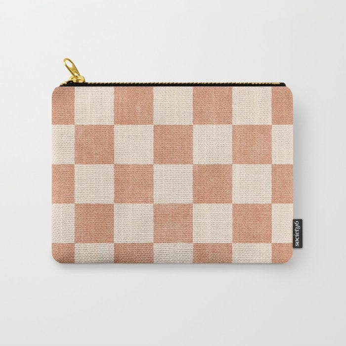 CHECKER - 001 - Nougat Carry All Pouch Gallery Image 1