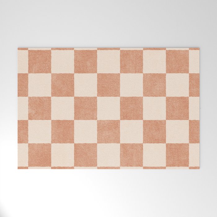 CHECKER - 001 - Nougat Welcome Mat Gallery Image 1