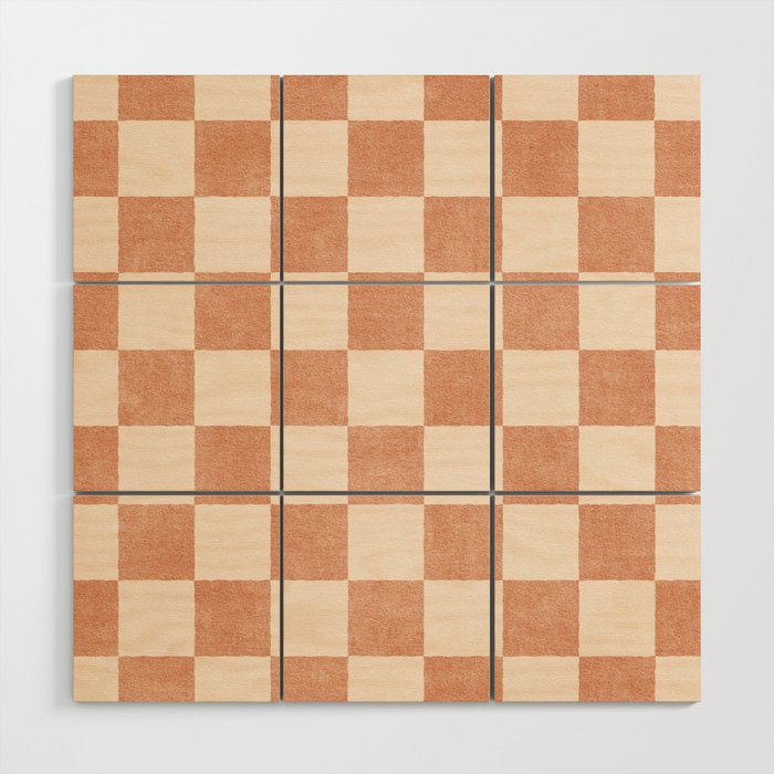 CHECKER - 001 - Nougat Wood Wall Art Gallery Image 1