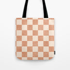 CHECKER - 001 - Nougat Tote Bag Gallery Image 1