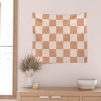 CHECKER - 001 - Nougat Wall Tapestry Gallery Image 2