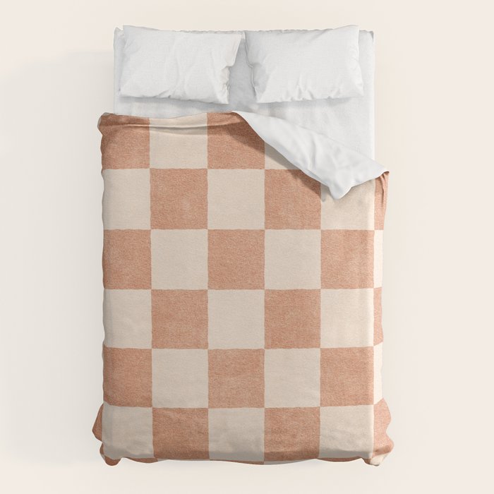 CHECKER - 001 - Nougat Duvet Cover Gallery Image 6