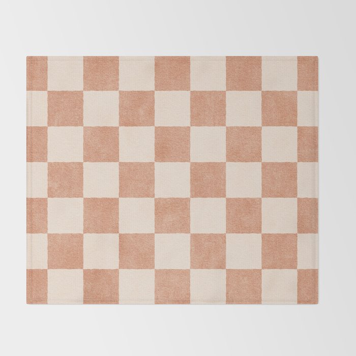 CHECKER - 001 - Nougat Throw Blanket Gallery Image 2