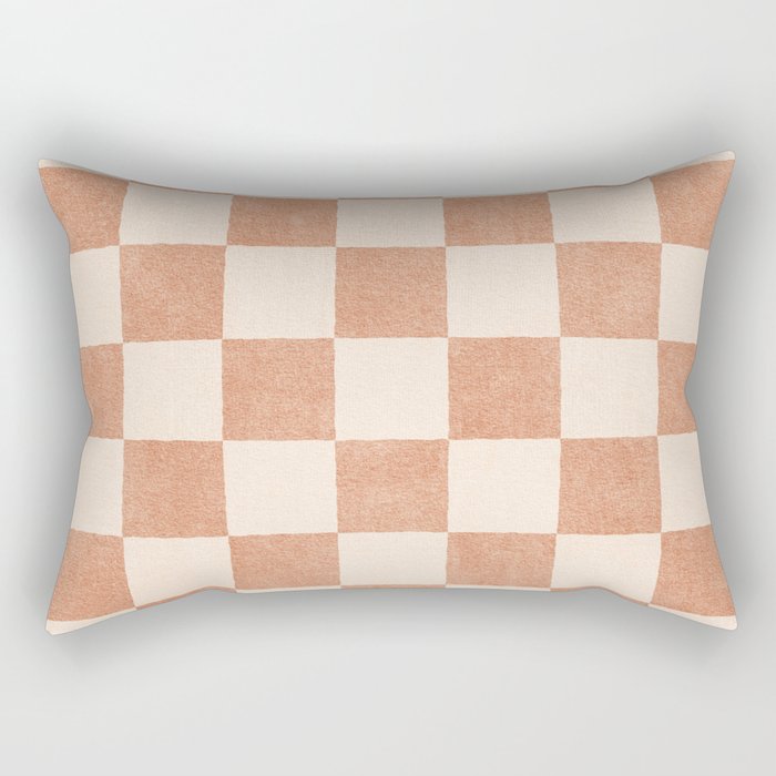 CHECKER - 001 - Nougat Rectangular Pillow Gallery Image 1