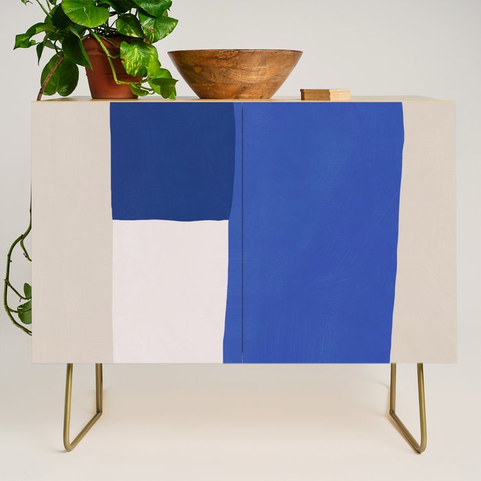 Minimal midcentury geometric block Credenza Gallery Image 1