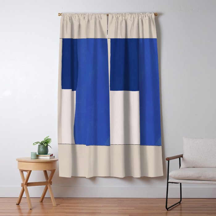 Minimal midcentury geometric block Window Curtain Gallery Image 5