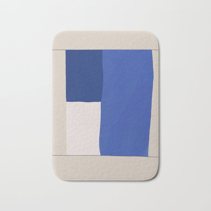 Minimal midcentury geometric block Bath Mat Gallery Image 1