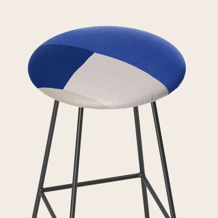 Minimal midcentury geometric block Stool Gallery Image 2