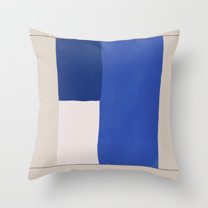 Minimal midcentury geometric block Throw Pillow Gallery Image 6