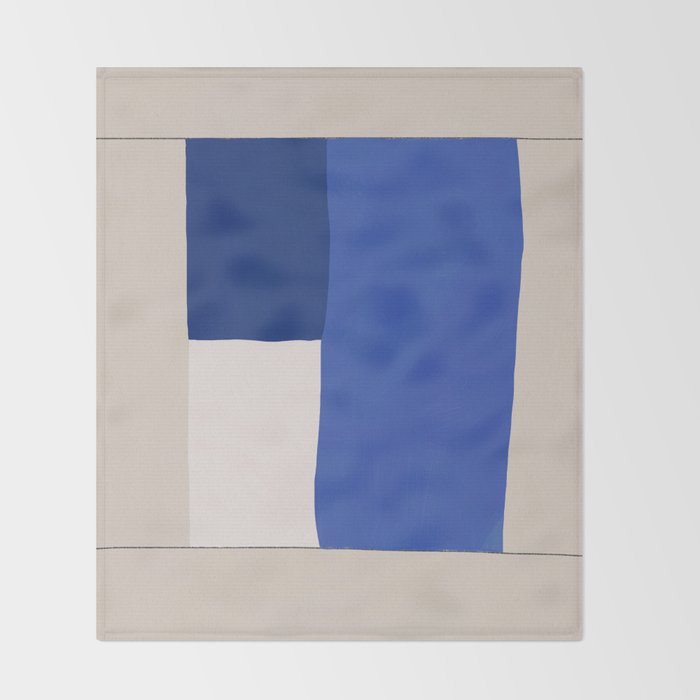 Minimal midcentury geometric block Throw Blanket Gallery Image 2