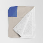 Minimal midcentury geometric block Throw Blanket Gallery Image 3