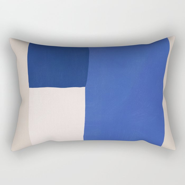 Minimal midcentury geometric block Rectangular Pillow Gallery Image 1