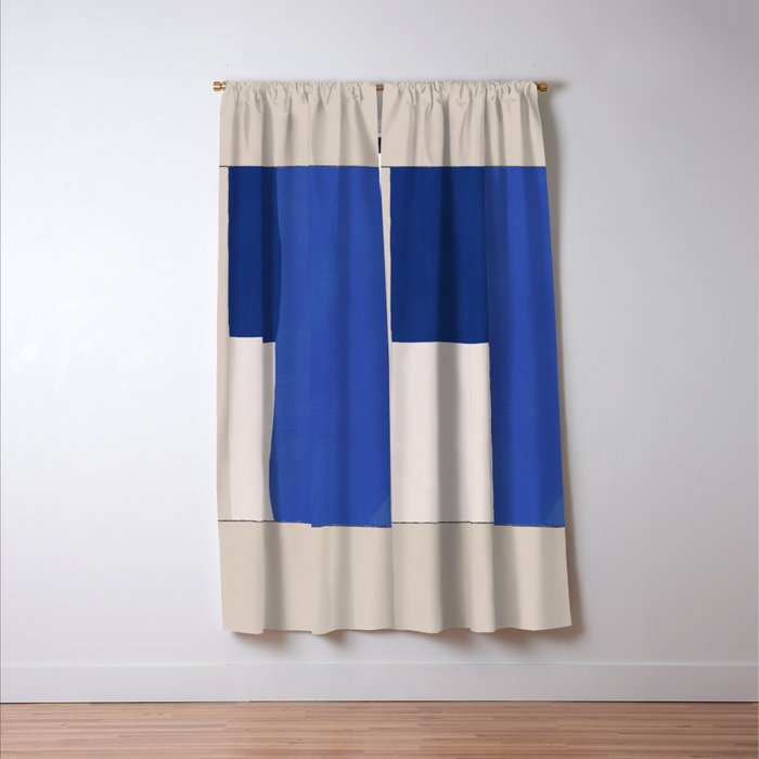 Minimal midcentury geometric block Window Curtain Gallery Image 3