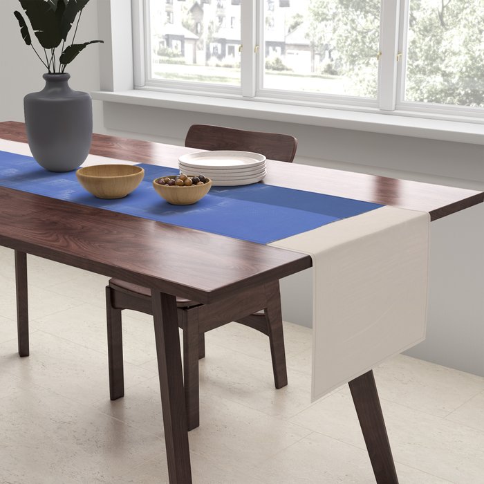 Minimal midcentury geometric block Table Runner Gallery Image 2
