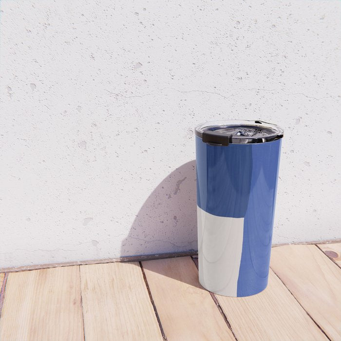 Minimal midcentury geometric block Travel Mug Gallery Image 4