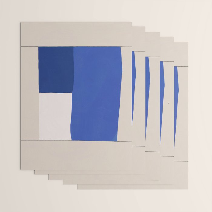 Minimal midcentury geometric block Wrapping Paper Gallery Image 3