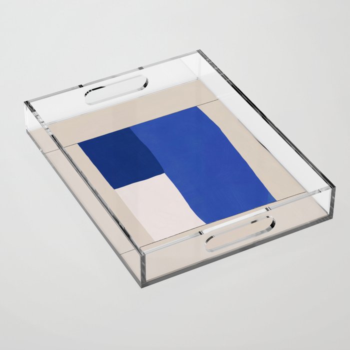 Minimal midcentury geometric block Acrylic Tray Gallery Image 1