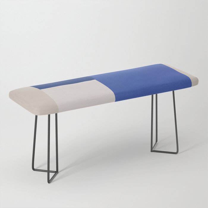 Minimal midcentury geometric block Bench Gallery Image 1