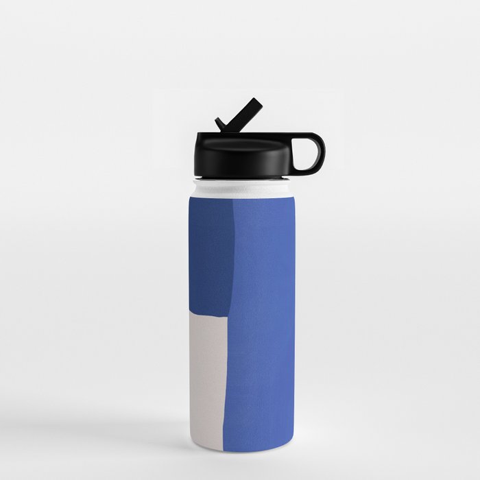 Minimal midcentury geometric block Water Bottle Gallery Image 1
