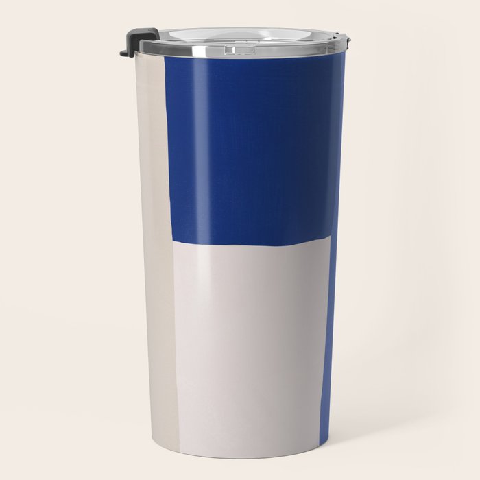 Minimal midcentury geometric block Travel Mug Gallery Image 3