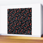 Strawberries - red and slate on black Wall Mural Gallery Image 2