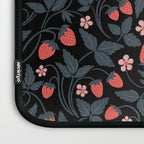 Strawberries - red and slate on black Laptop Sleeve Gallery Image 3