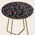 Strawberries - red and slate on black Side Table Gallery Image 2