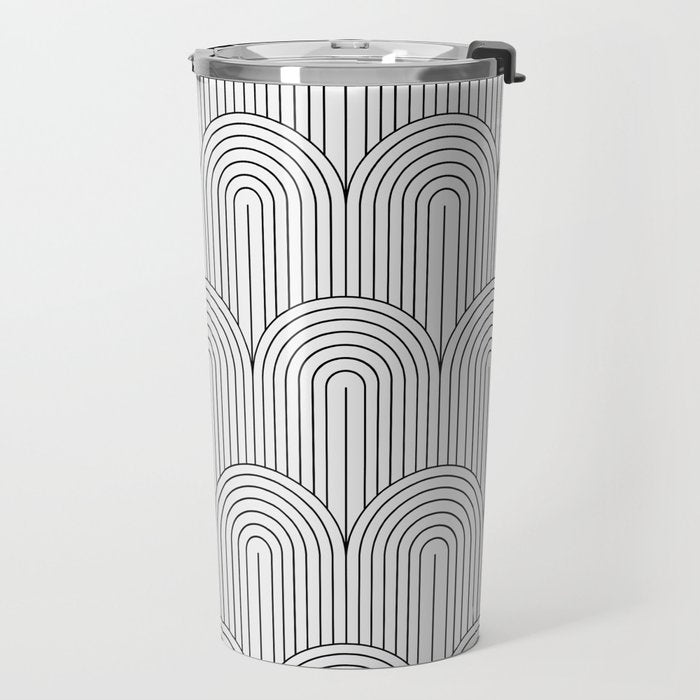 Art Deco Arch Pattern IX Travel Mug Gallery Image 2