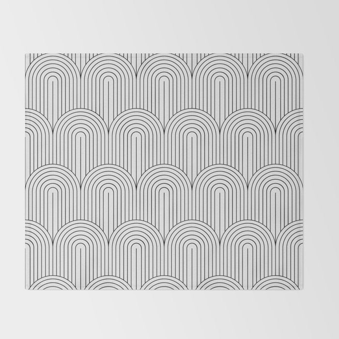 Art Deco Arch Pattern IX Throw Blanket Gallery Image 2