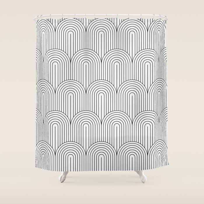 Art Deco Arch Pattern IX Shower Curtain Gallery Image 1