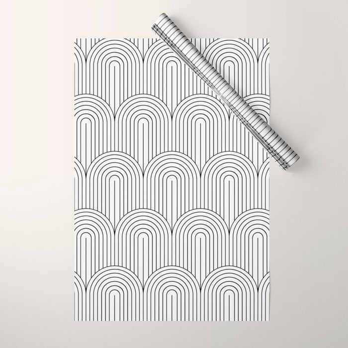 Art Deco Arch Pattern IX Wrapping Paper Gallery Image 1