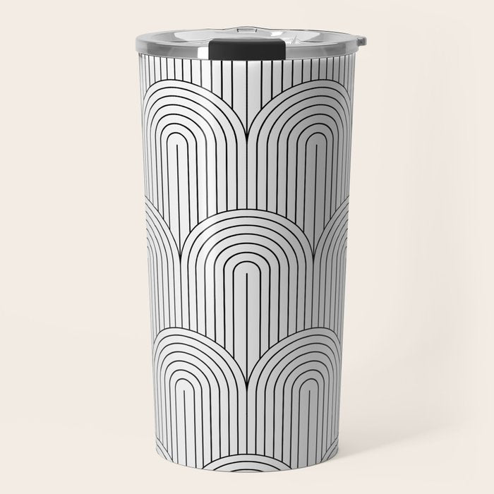 Art Deco Arch Pattern IX Travel Mug Gallery Image 1