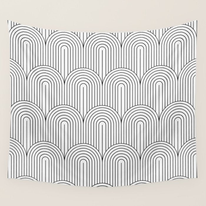 Art Deco Arch Pattern IX Wall Tapestry Gallery Image 1