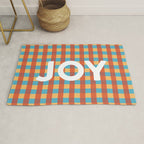 Joy in Christmas Plaid Rug Gallery Image 1