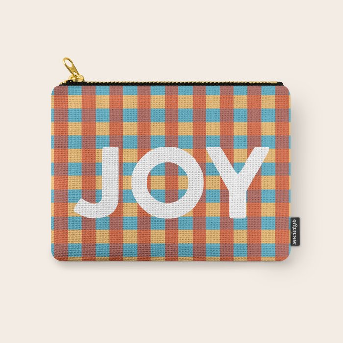 Joy in Christmas Plaid Carry All Pouch Gallery Image 1