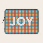 Joy in Christmas Plaid Laptop Sleeve Gallery Image 1