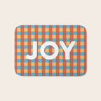 Joy in Christmas Plaid Bath Mat Gallery Image 1