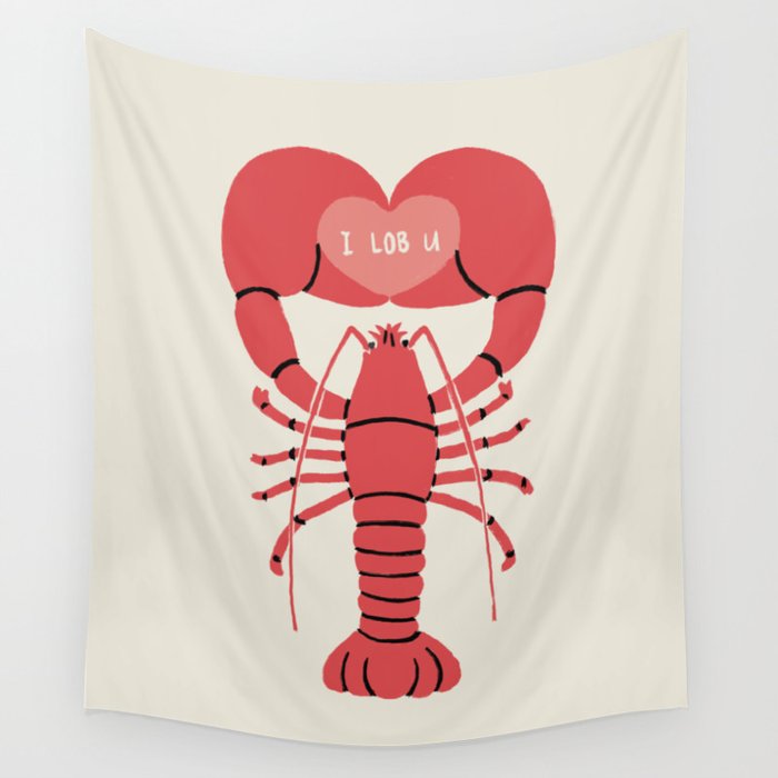 I LOB YOU Wall Tapestry Gallery Image 1
