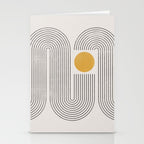 Mid-Century Modern No.22 - Woodblock Print Stationery Card Gallery Image 2