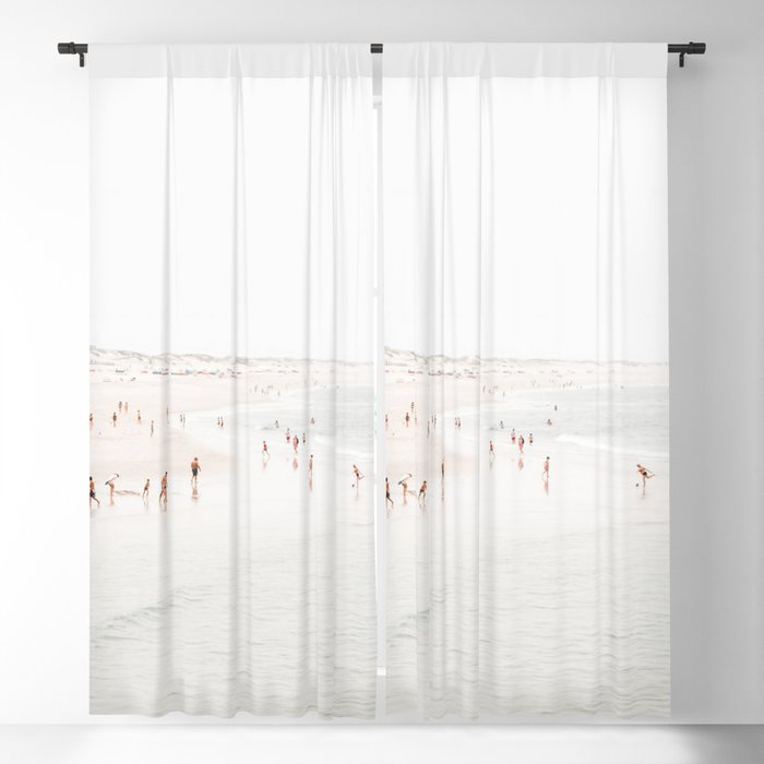 At The Beach (seven) - minimal beach series - ocean sea photography by Ingrid Beddoes Window Curtain Gallery Image 5