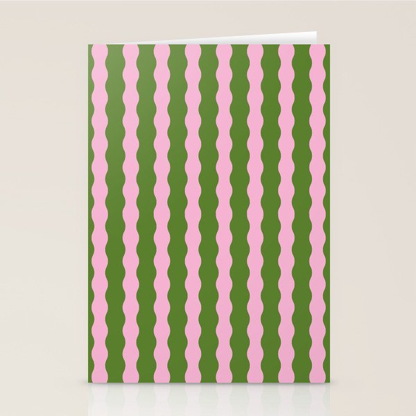 Wavy Retro Striped Pattern Stationery Card Gallery Image 2