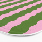 Wavy Retro Striped Pattern Bath Mat Gallery Image 3