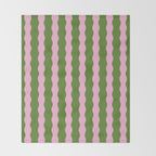 Wavy Retro Striped Pattern Throw Blanket Gallery Image 2