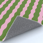 Wavy Retro Striped Pattern Rug Gallery Image 4
